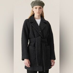 Ganni Charcoal Wool Coat